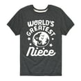 thumbnail image 1 of Instant Message - World's Greatest Niece - Toddler And Youth Short Sleeve Graphic T-Shirt, 1 of 5