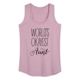 thumbnail image 1 of Instant Message - World's Okayest Aunt - Women's Racerback Tank Top, 1 of 6