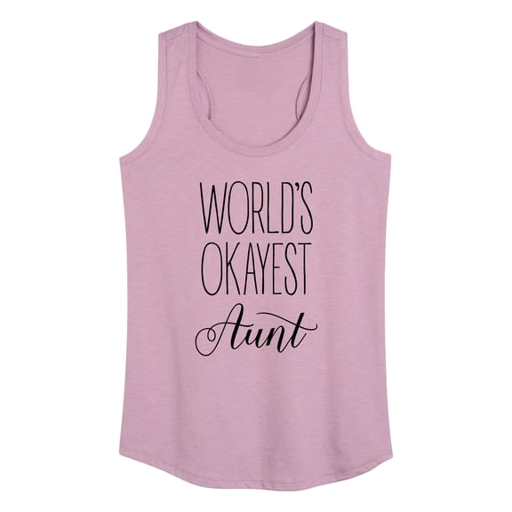 Instant Message - World's Okayest Aunt - Women's Racerback Tank Top