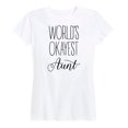 thumbnail image 1 of Instant Message - World's Okayest Aunt - Women's Short Sleeve Graphic T-Shirt, 1 of 6