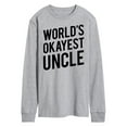 thumbnail image 1 of Instant Message - World's Okayest Uncle - Men's Long Sleeve T-Shirt, 1 of 6