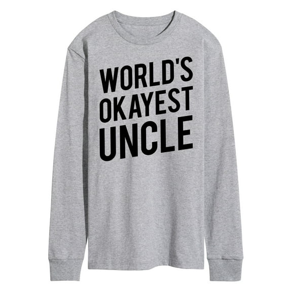 Instant Message - World's Okayest Uncle - Men's Long Sleeve T-Shirt