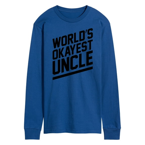 Instant Message - World's Okayest Uncle - Men's Long Sleeve T-Shirt