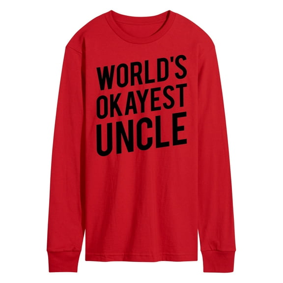 Instant Message - World's Okayest Uncle - Men's Long Sleeve T-Shirt