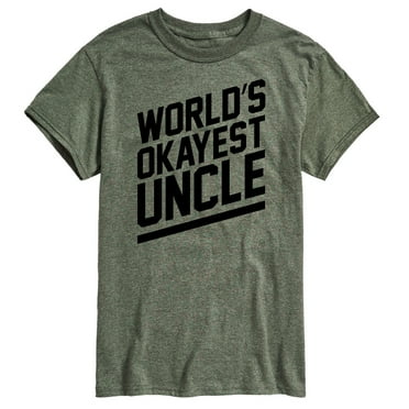 Instant Message - World's Okayest Uncle - Men's Short Sleeve Graphic T-Shirt