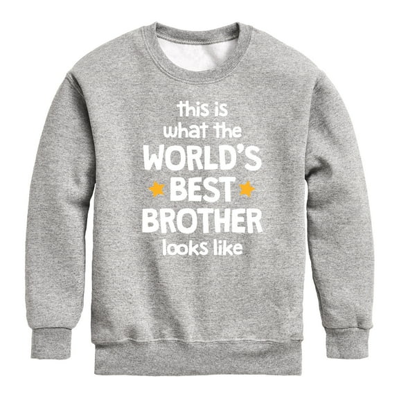 Instant Message - Worlds Best Brother - Toddler & Youth Crewneck Fleece Sweatshirt