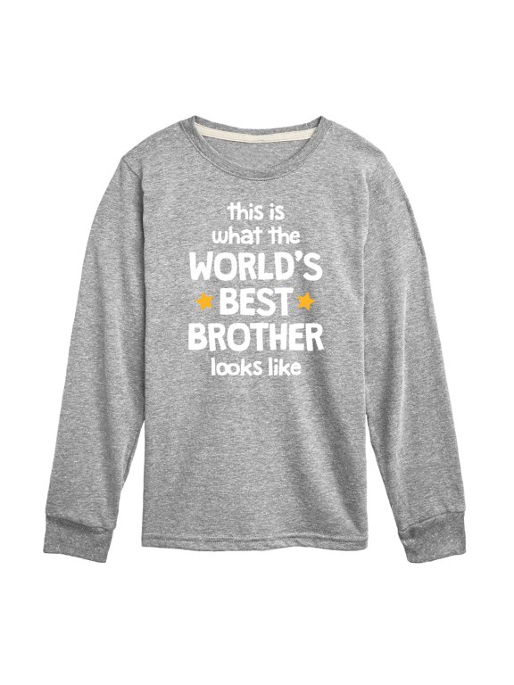 - Worlds Best Brother Boys' Long Sleeve Graphic T-Shirt