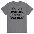 thumbnail image 1 of Instant Message - Worlds Best Cat Dad - Men's Short Sleeve Graphic T-Shirt, 1 of 5
