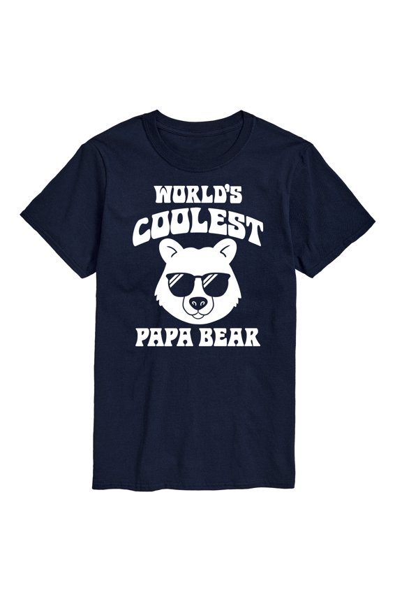 - Worlds Coolest Papa Bear - Men's Short Sleeve Graphic T-Shirt