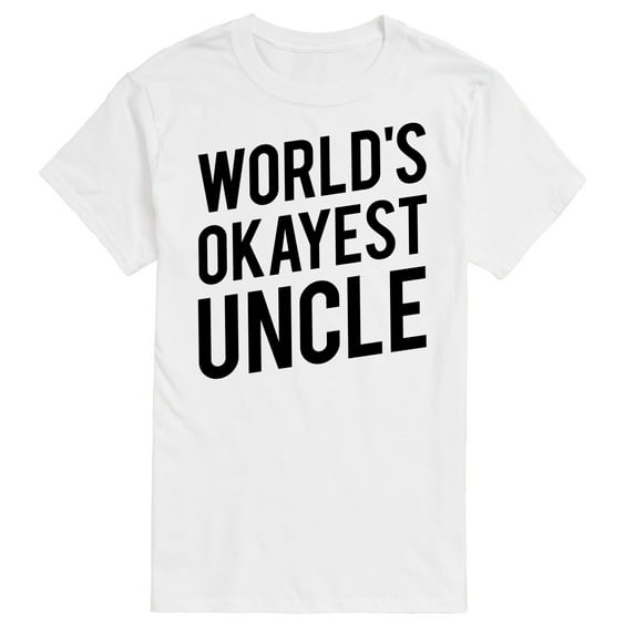 Instant Message - Worlds Okayest Uncle - Men's Short Sleeve Graphic T-Shirt