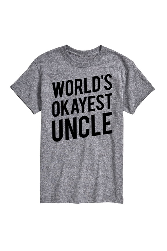 - Worlds Okayest Uncle - Men's Short Sleeve Graphic T-Shirt