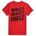 thumbnail image 1 of Instant Message - Worlds Okayest Uncle - Men's Short Sleeve Graphic T-Shirt, 1 of 6