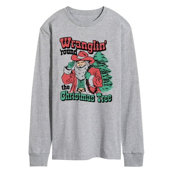 Instant Message - Wranglin Around The Tree - Men's Long Sleeve Graphic T-Shirt