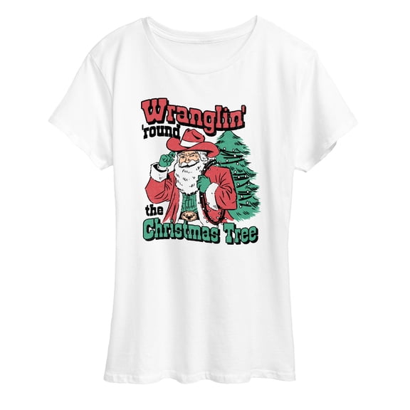 Instant Message - Wranglin Around The Tree - Women's Short Sleeve Graphic T-Shirt