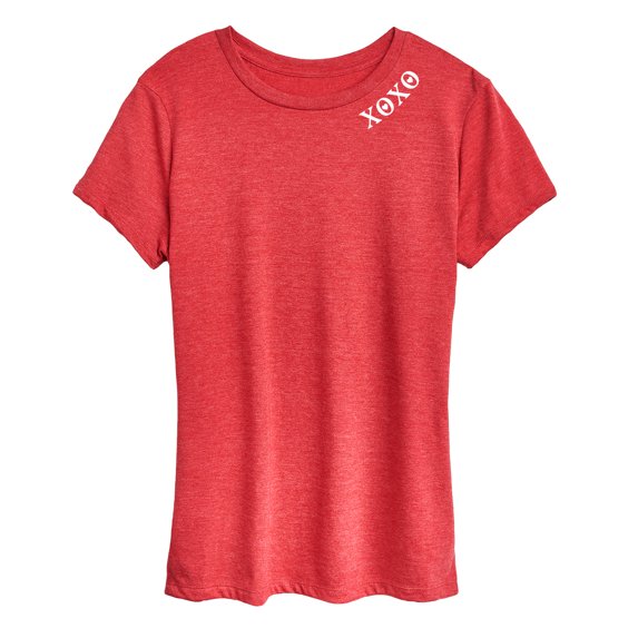 Instant Message - XOXO Neck Short Sleeve Graphic T-Shirt
