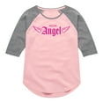 thumbnail image 1 of Instant Message - Y2K Angel With Wings - Toddler & Youth Girls Raglan Graphic T-Shirt, 1 of 6