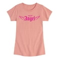 thumbnail image 1 of Instant Message - Y2K Angel With Wings - Toddler & Youth Girls Short Sleeve Graphic T-Shirt, 1 of 6