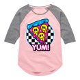 thumbnail image 1 of Instant Message - Y2K Pizza Slice - Toddler & Youth Girls Raglan Graphic T-Shirt, 1 of 6