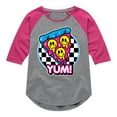 thumbnail image 1 of Instant Message - Y2K Pizza Slice - Toddler & Youth Girls Raglan Graphic T-Shirt, 1 of 6