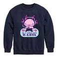 thumbnail image 1 of Instant Message - Ya, I Video Game A-Lotl - Toddler & Youth Crewneck Fleece Sweatshirt, 1 of 6