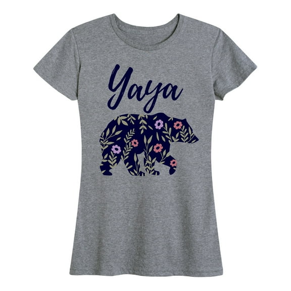 Instant Message - Yaya Bear - Grandmother Gift - Family - Women's Short Sleeve Graphic T-Shirt