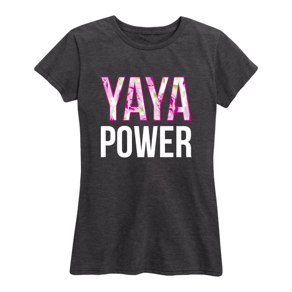 Instant Message - Yaya Power, Floral Fill - Women's Short Sleeve Graphic T-Shirt