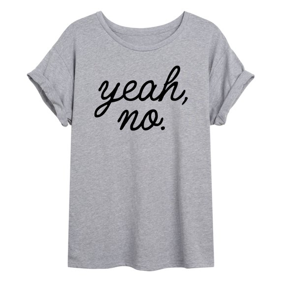 Instant Message - Yeah No Oversized Graphic T-Shirt