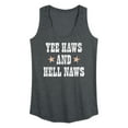 thumbnail image 1 of Instant Message - Yee Haws Hell Naws - Women's Racerback Tank Top, 1 of 6