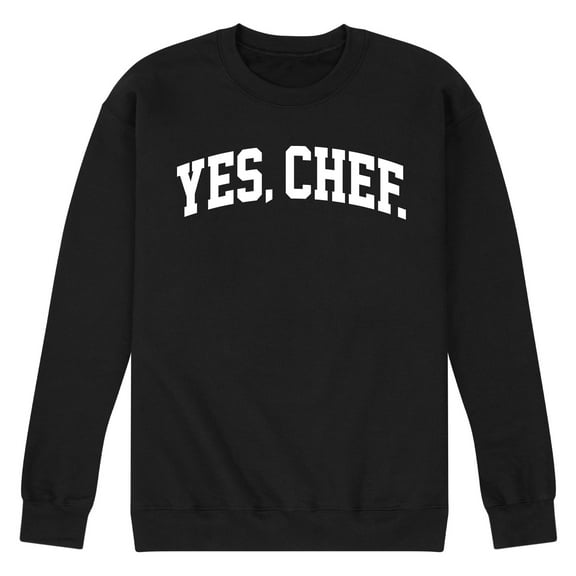 Instant Message - Yes Chef Collegiate - Men's Crew Neck Fleece Pullover
