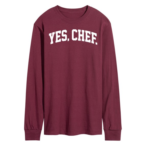 Instant Message - Yes Chef Collegiate - Men's Long Sleeve T-Shirt