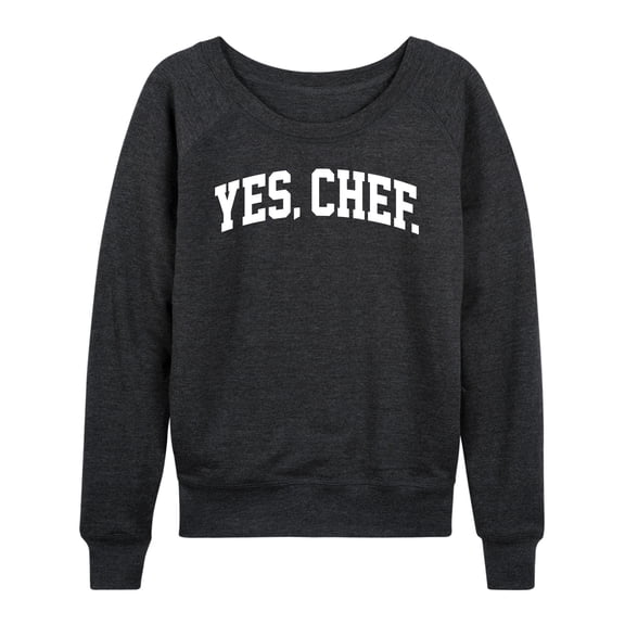 Instant Message - Yes Chef Collegiate - Women's Lightweight French Terry Long Sleeve Shirt