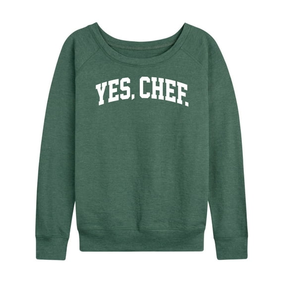 Instant Message - Yes Chef Collegiate - Women's Lightweight French Terry Long Sleeve Shirt