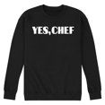 thumbnail image 1 of Instant Message - Yes Chef Diner Font - Men's Crew Neck Fleece Pullover, 1 of 6