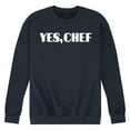 thumbnail image 1 of Instant Message - Yes Chef Diner Font - Men's Crew Neck Fleece Pullover, 1 of 6