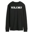thumbnail image 1 of Instant Message - Yes Chef Diner Font - Men's Long Sleeve T-Shirt, 1 of 6