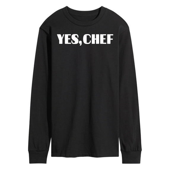 Instant Message - Yes Chef Diner Font - Men's Long Sleeve T-Shirt