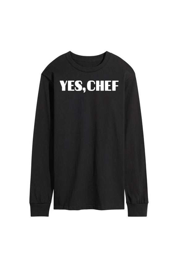 - Yes Chef Diner Font - Men's Long Sleeve T-Shirt