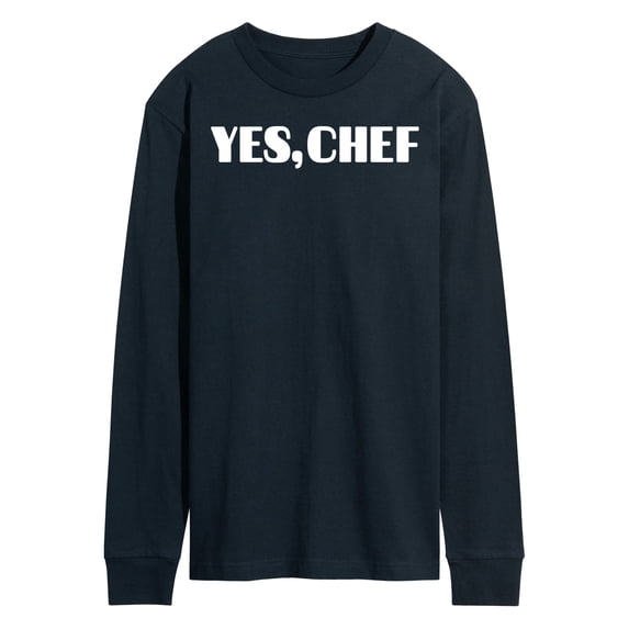 Instant Message - Yes Chef Diner Font - Men's Long Sleeve T-Shirt