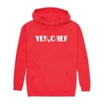 thumbnail image 1 of Instant Message - Yes Chef Diner Font - Men's Pullover Hooded Fleece Sweatshirt, 1 of 6