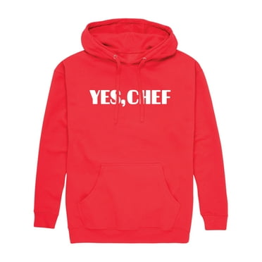 Instant Message - Yes Chef Diner Font - Men's Pullover Hooded Fleece Sweatshirt