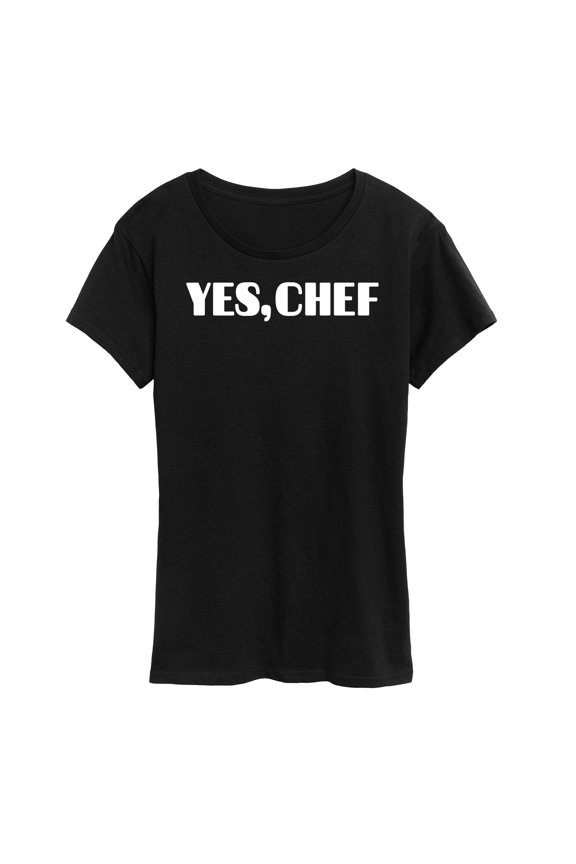 - Yes Chef Diner Font - Women's Short Sleeve Graphic T-Shirt
