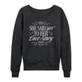 thumbnail image 1 of Instant Message - Yes To Her Love Story - Women's French Terry Long Sleeve Pullover, 1 of 5