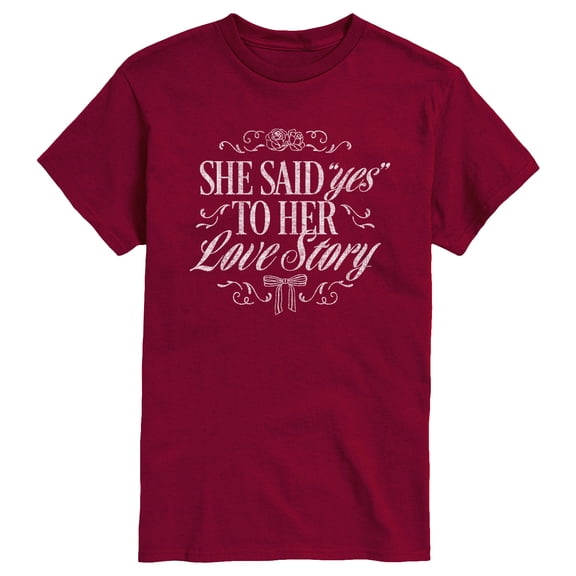 Instant Message - Yes To Her Love Story - Women's Short Sleeve Graphic T-Shirt