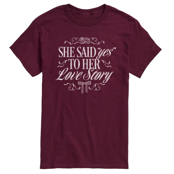 Instant Message - Yes To Her Love Story - Women's Short Sleeve Graphic T-Shirt