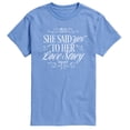 thumbnail image 1 of Instant Message - Yes To Her Love Story - Women's Short Sleeve Graphic T-Shirt, 1 of 5