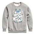 thumbnail image 1 of Instant Message - Yeti Lights Christmas - Toddler & Youth Crewneck Fleece Sweatshirt, 1 of 6