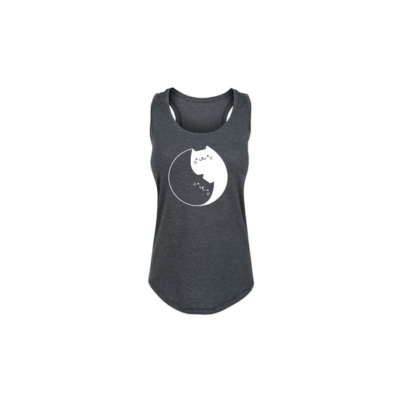 Instant Message - Yin Yang Cat Women's Graphic Racerback Tank