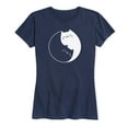 thumbnail image 1 of Instant Message - Yin Yang Cat - Women's Short Sleeve Graphic T-shirt, 1 of 5