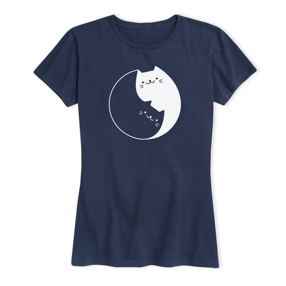 Instant Message - Yin Yang Cat - Women's Short Sleeve Graphic T-shirt