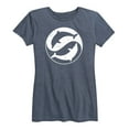 thumbnail image 1 of Instant Message - Yin Yang Dolphins - Women's Short Sleeve Graphic T-Shirt, 1 of 5